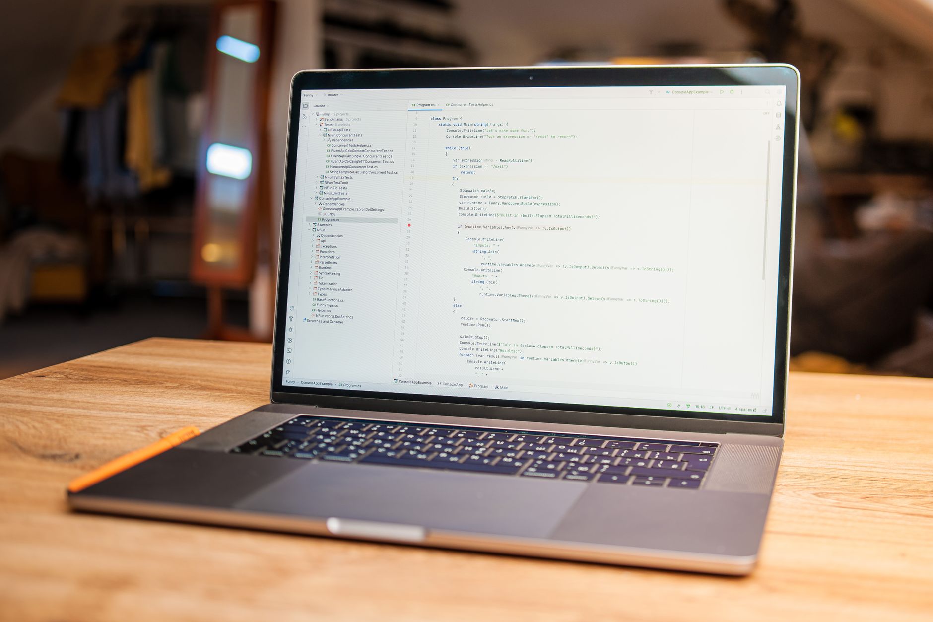 Software developer workspace